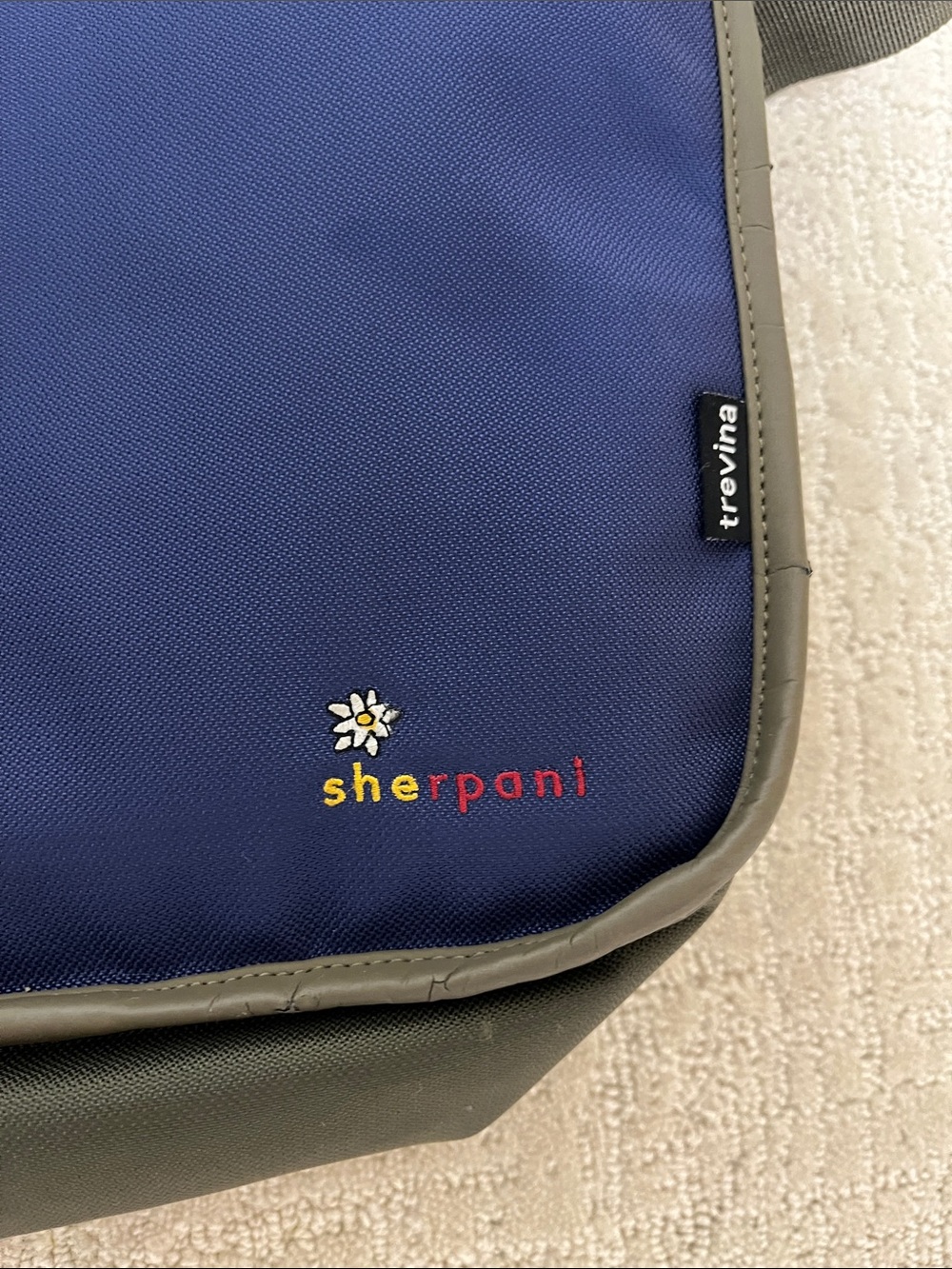Sherpani Navy and Gray Messenger Bag with Buckle Detail - Picture 6 of 6